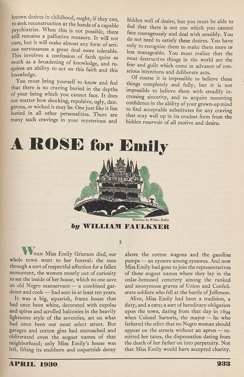 Page 233, Rose for Emily, Forum Magazine